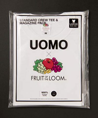 【新刊情報】UOMO（ウオモ）2019年10月号×FRUIT OF THE LOOM（フルーツオブザルーム）スタンダード クルーTシャツ & マガジン パック