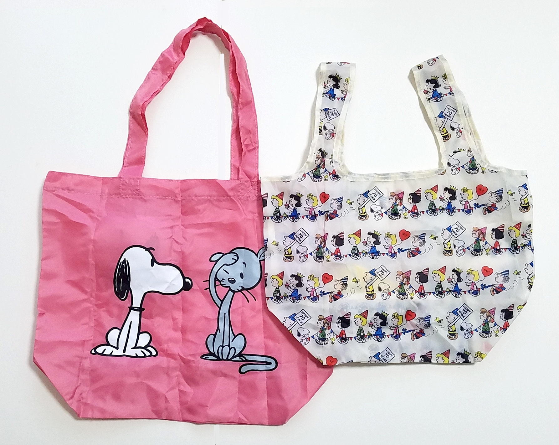 フラゲレビュー リンネル 年10月号増刊号 特別付録 スヌーピー形エコバッグ ウッドストック形ミニエコバッグ2個セット 付録ライフ