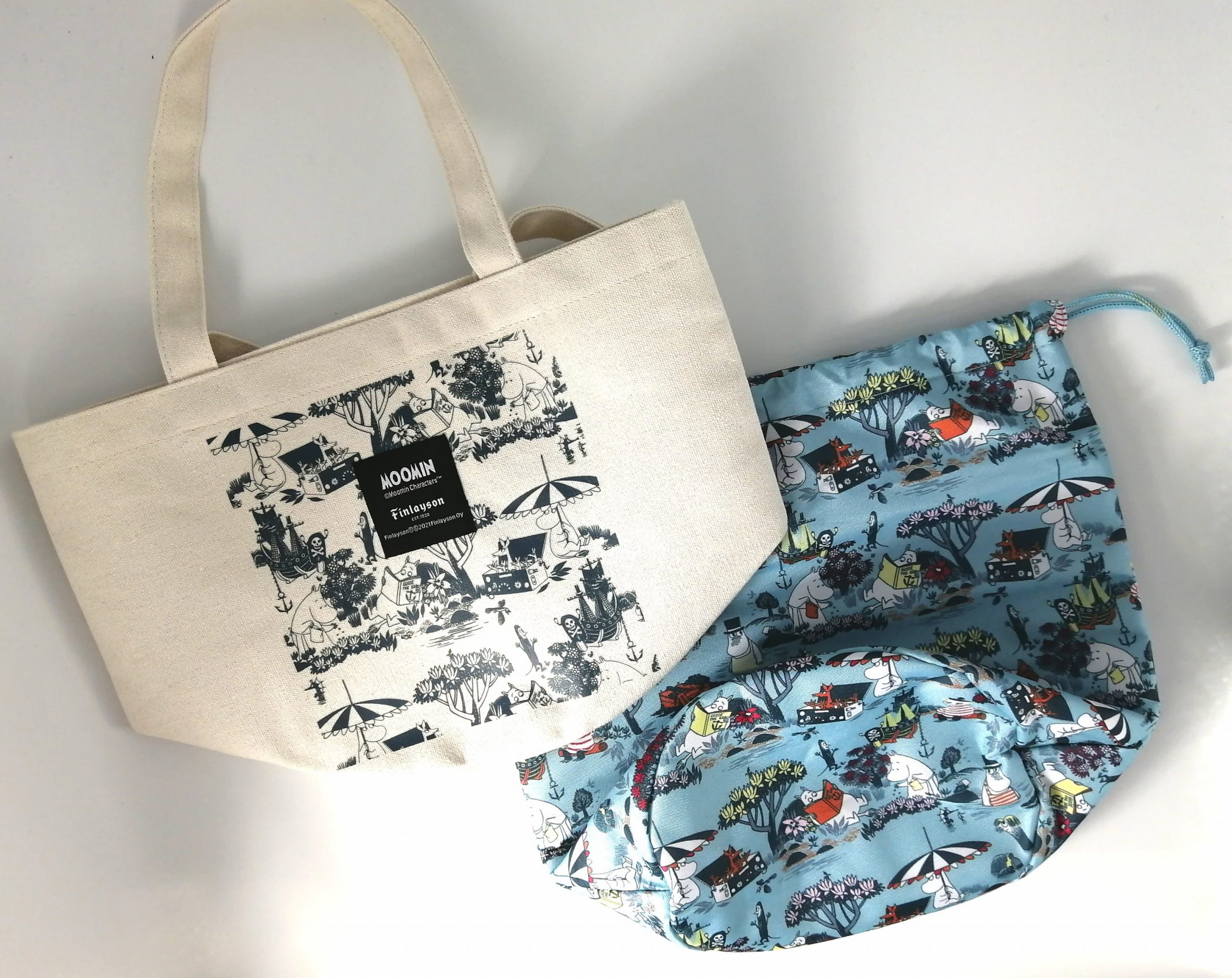 フラゲレビュー リンネル 21年7月号宝島社スペシャル特別号 特別付録 Moomin Finlayson ムーミン フィンレイソン 3wayで使える スペシャルなムーミン柄のトートバッグ 保冷ポーチ 付録ライフ