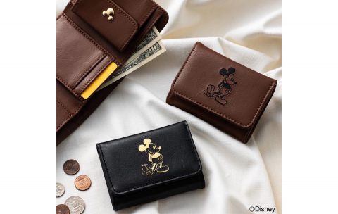 【新刊情報】Disney MICKEY MOUSE（ディズニーミッキーマウス） 三つ折り財布BOOK　BROWN/BLACK