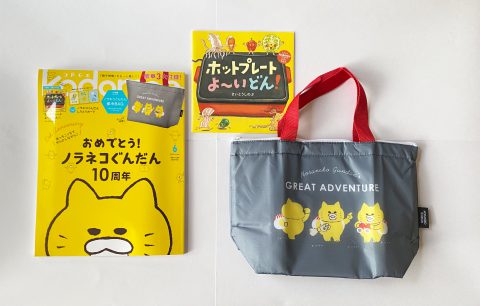 【開封レビュー】kodomoe(コドモエ) 2022年6月号《特別付録》ノラネコぐんだん保冷BAG＆別冊24P絵本＆のらねこぐんだんしりとりカード